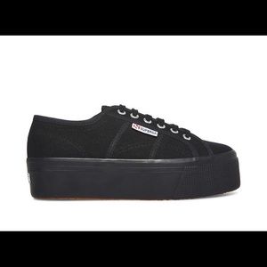 Superga Super Black Platform Sneakers